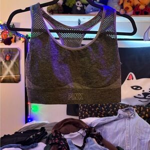 PINK Victoria's Secret Gray Sports Bra